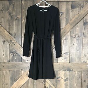 Ann Taylor Elegant Black Long Sleeve Dress
